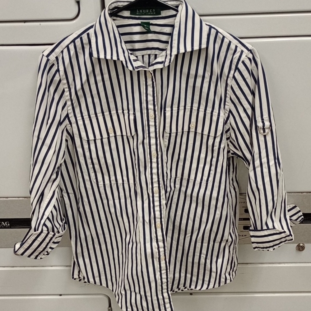 Lauren Ralph Lauren Striped Button-Up Shirt